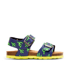 7038C01 SANDAŁY CHŁOPIĘCE LA AZARIA niebieskie w kaktusy
