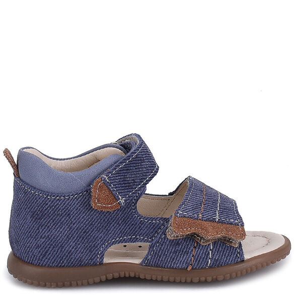 skórzane sandałki granatowe Emel Korfu