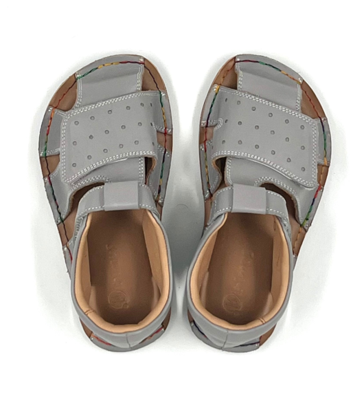 Szare sandały dziecięce Barefoot Minimus Sanderling