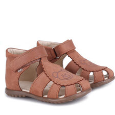 E1670-27 SANDAŁY DZIECIĘCE EMEL ROCZKI TEXAS brązowe ze skóry naturalnej