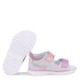 skórzane sandały dzieciece emel peurto szaro różowe