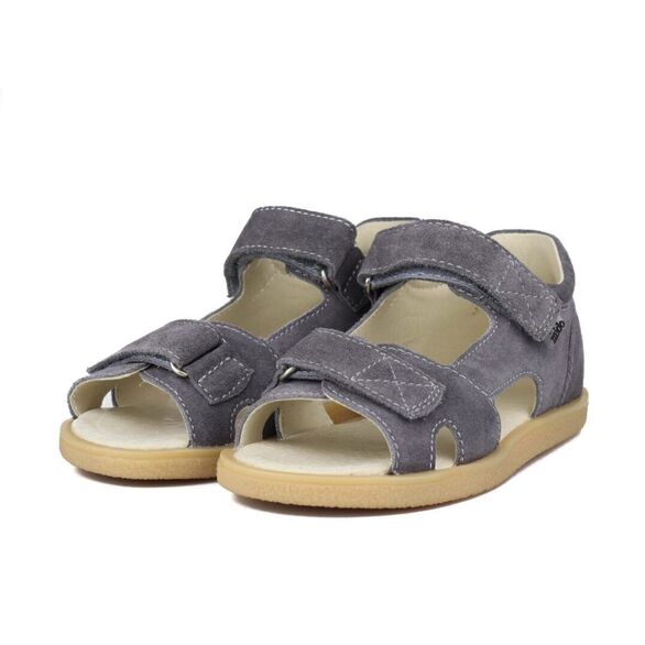 skórzane sandały mido shoes szare