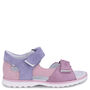 Skórzane sandały dla dziewczynki Emel Jamaica różowo-fioletowe