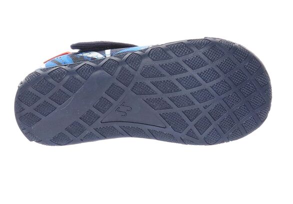 granatowe kapcie dziecięce ze skórzaną wkładką Milami