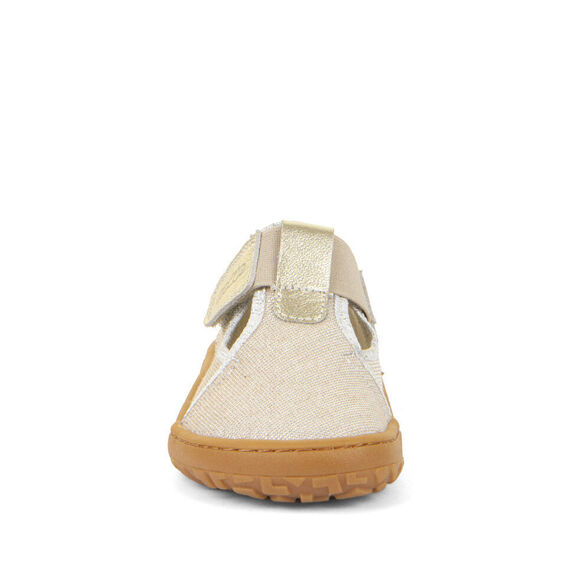 tenisówki dla dziewczynki Barefoot Froddo złote na rzep