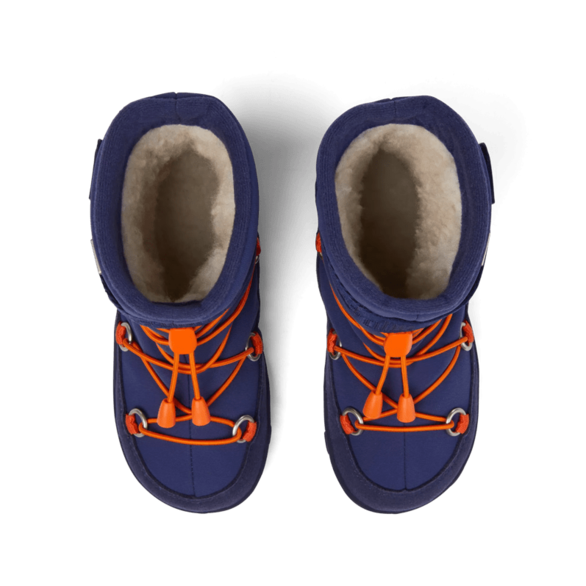 niebiesko granatowe śniegowce Barefoot Affenzahn Snowy