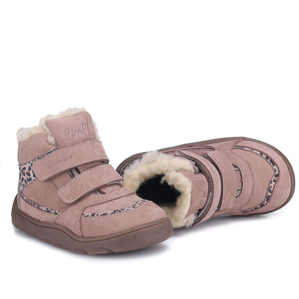 zimowe trzewiki beżowe Barefoot Emel Atlas