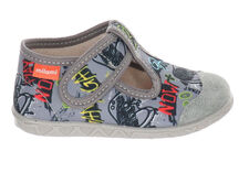 112_BR51 KAPCIE DZIECIĘCE MILAMI szare w konsole ze skórzaną wkładką