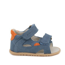 1414133 SANDAŁY DZIECIĘCE BAREFOOT PRIMIGI FIRST STEP niebieskie ze skóry naturalnej
