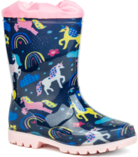 G6040G KALOSZE DZIECIĘCE WOJTYŁKO granatowo-różowe w jednorożce