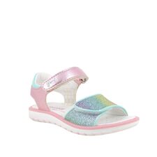 1385199 SANDAŁY DLA DZIEWCZYNKI PRIMIGI z brokatowym tęczowym paskiem