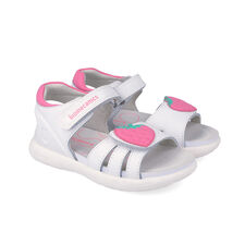 262204-A050 SANDAŁY  DZIECIĘCE BIOMECANICS BIAŁE Z TRUSKAWKĄ