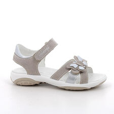 1383711 Sandały dziecięce dla dziewczynki  Primigi szare ze skóry naturalnej 