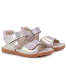 E2765E-8 SANDAŁY DZIECIĘCE  EMEL NICEA ZŁOTE ZE SKÓRY NATURALNEJ