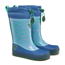 01685-30052 Kalosze dziecięce barefoot z ociepleniam AFFENZAHN VEGAN PUDDLY Bird of Paradise