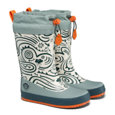 01685-20151 Kalosze dziecięce barefoot z ociepleniem  AFFENZAHN VEGAN PUDDLY Bunny